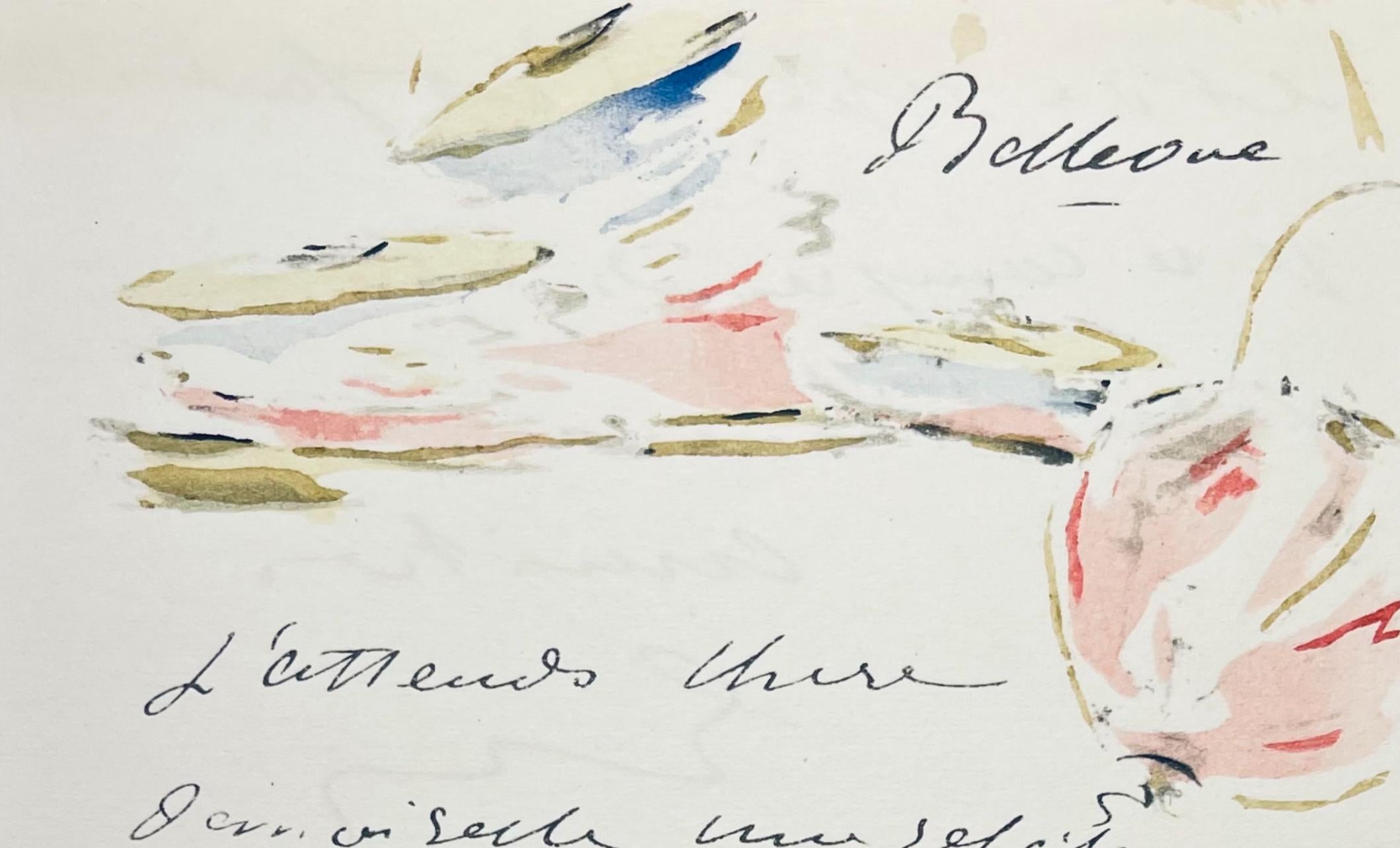 Manet, Composition, Édouard Manet, Letters with Aquarelles (after) - Print by Edouard Manet