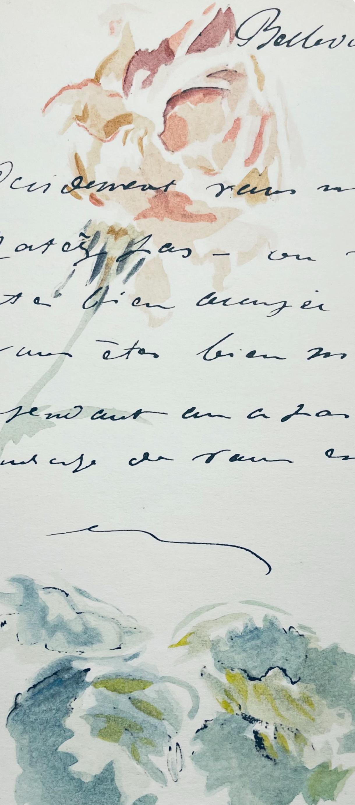 Manet, Composition, Édouard Manet, Letters with Aquarelles (after) - Print by Edouard Manet