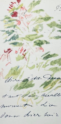 Manet, Composición, Édouard Manet, Cartas con Aquarelas (después)
