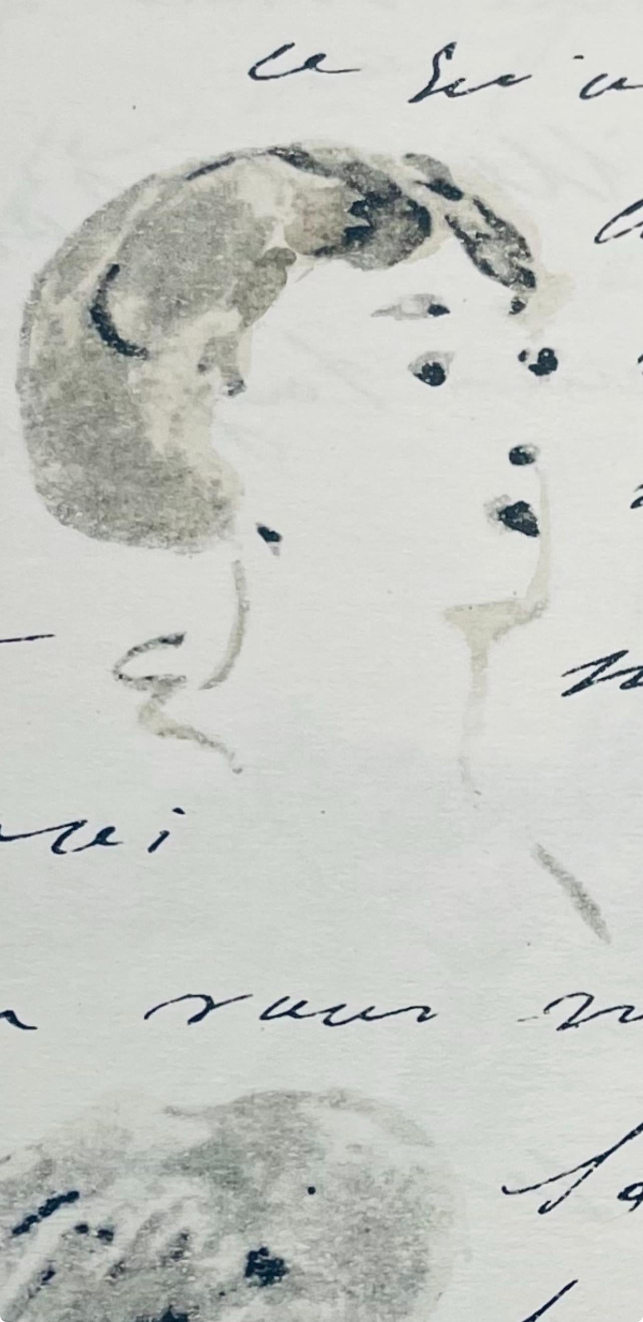 Manet, Composición, Édouard Manet, Cartas con Aquarelas (después) - Print Impresionista de Edouard Manet