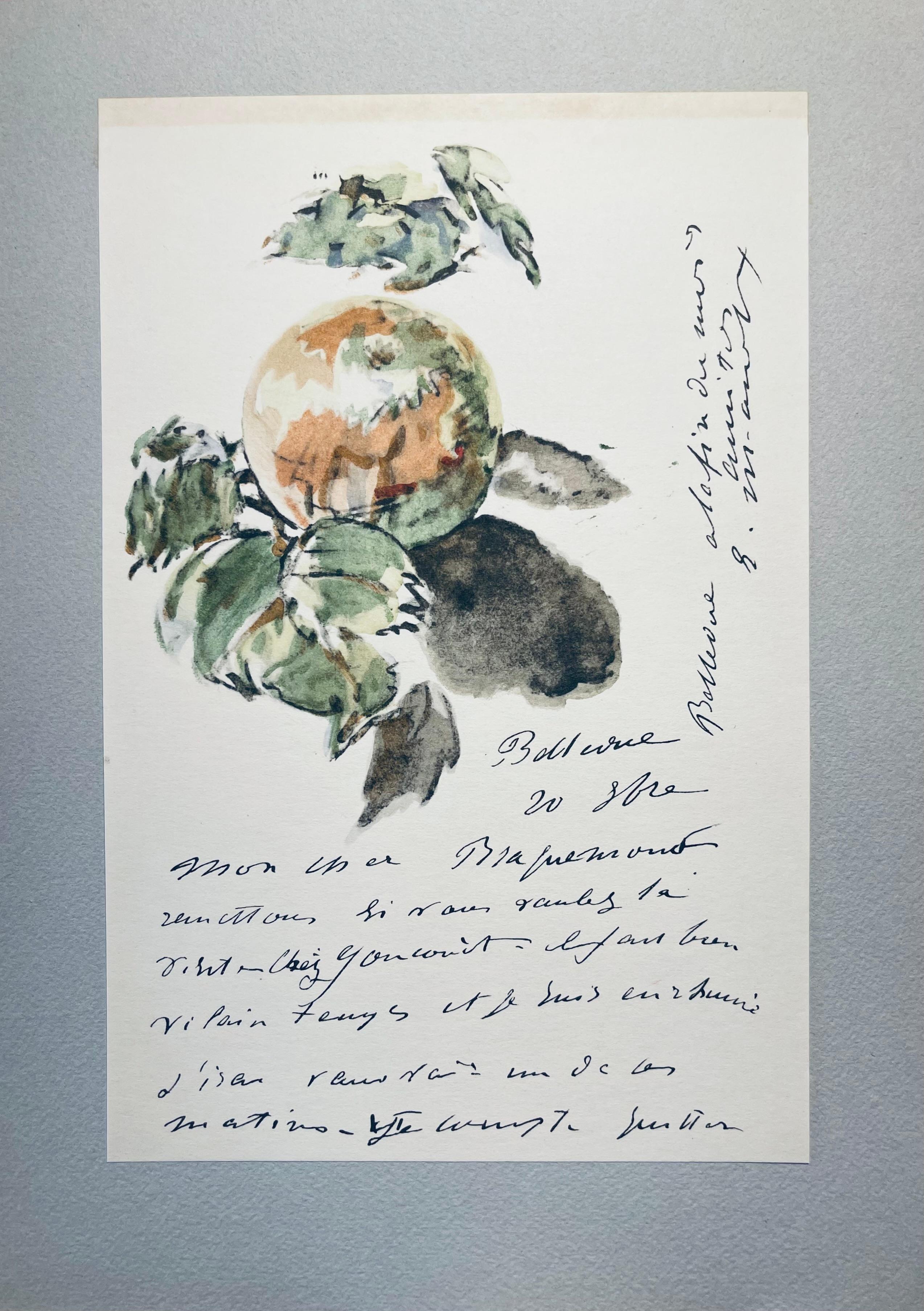 Manet, Composition, Édouard Manet, Letters with Aquarelles (after) - Impressionist Print by Edouard Manet