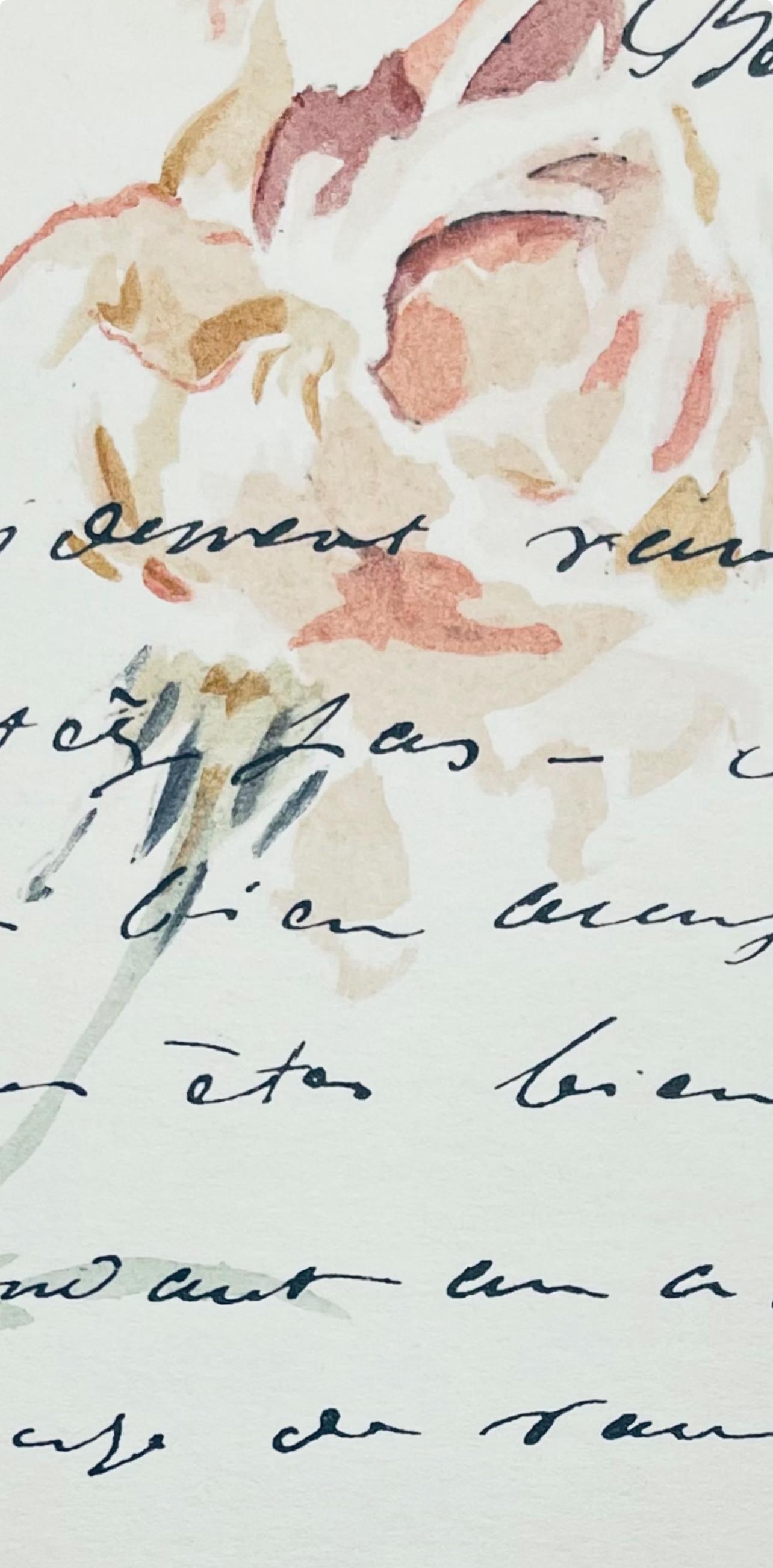 Manet, Composition, Édouard Manet, Letters with Aquarelles (after) - Impressionist Print by Edouard Manet