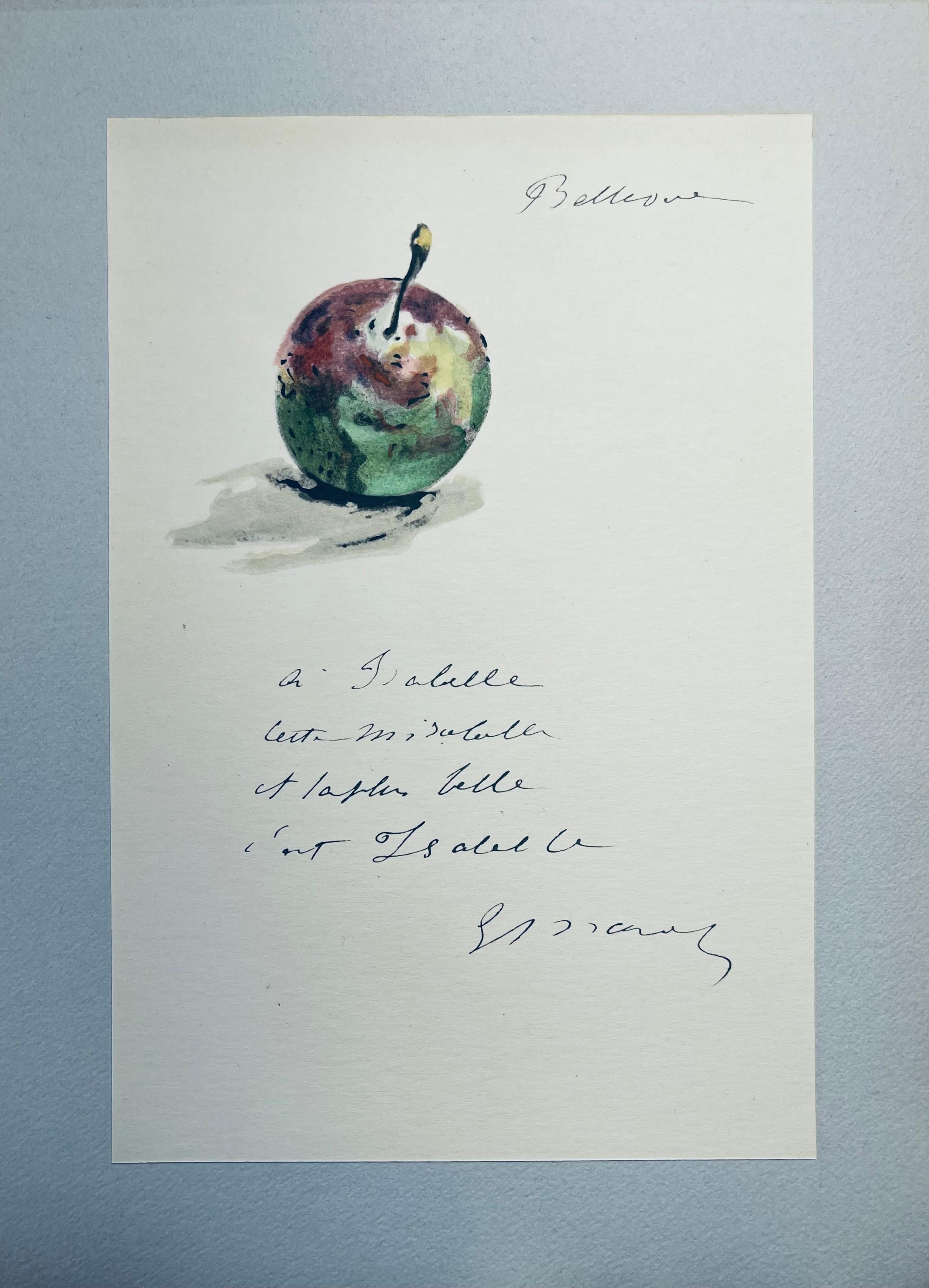 Manet, Composition, Édouard Manet, Letters with Aquarelles (after) - Impressionist Print by Edouard Manet