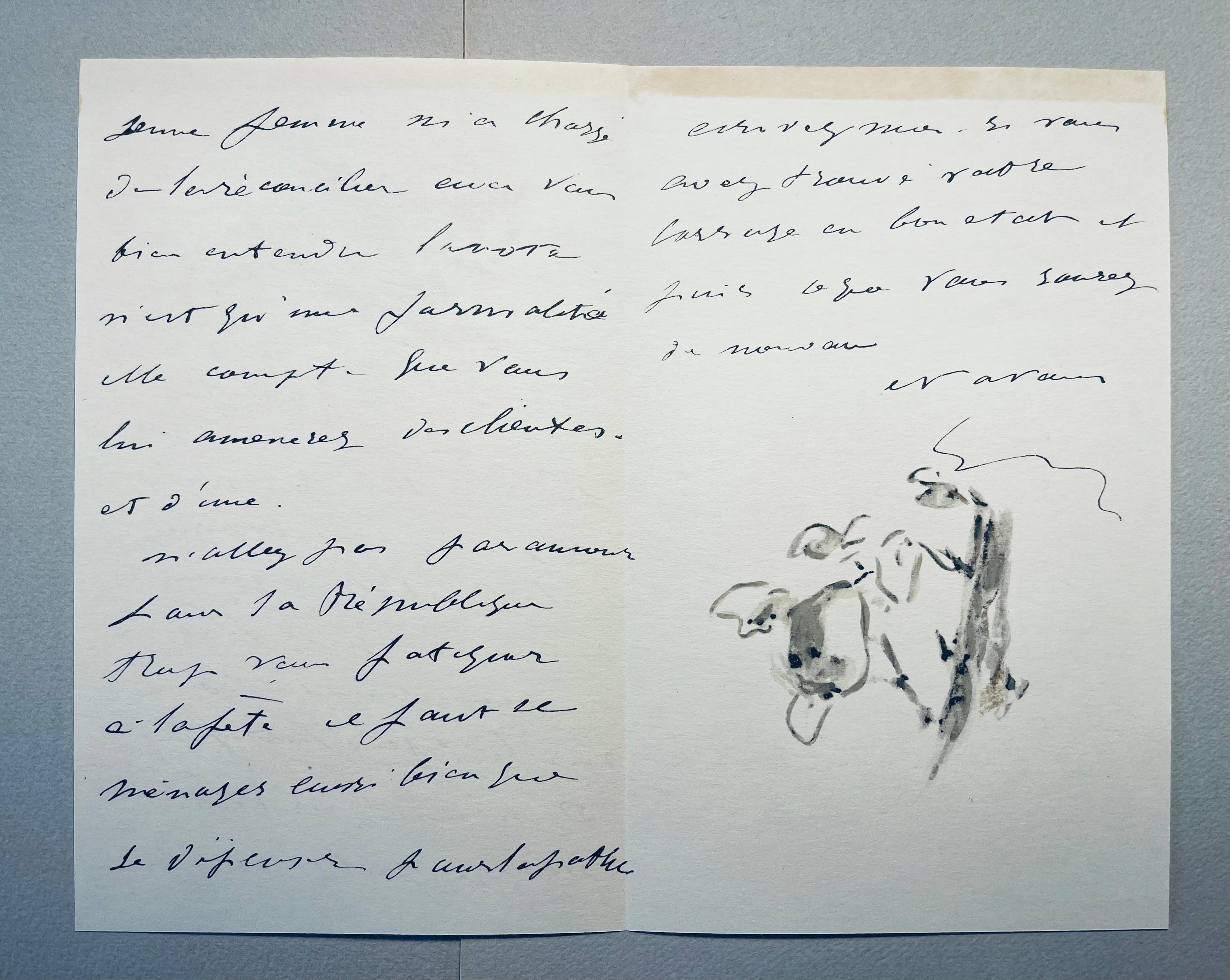 Manet, Composition, Édouard Manet, Letters with Aquarelles (after) - Impressionist Print by Edouard Manet