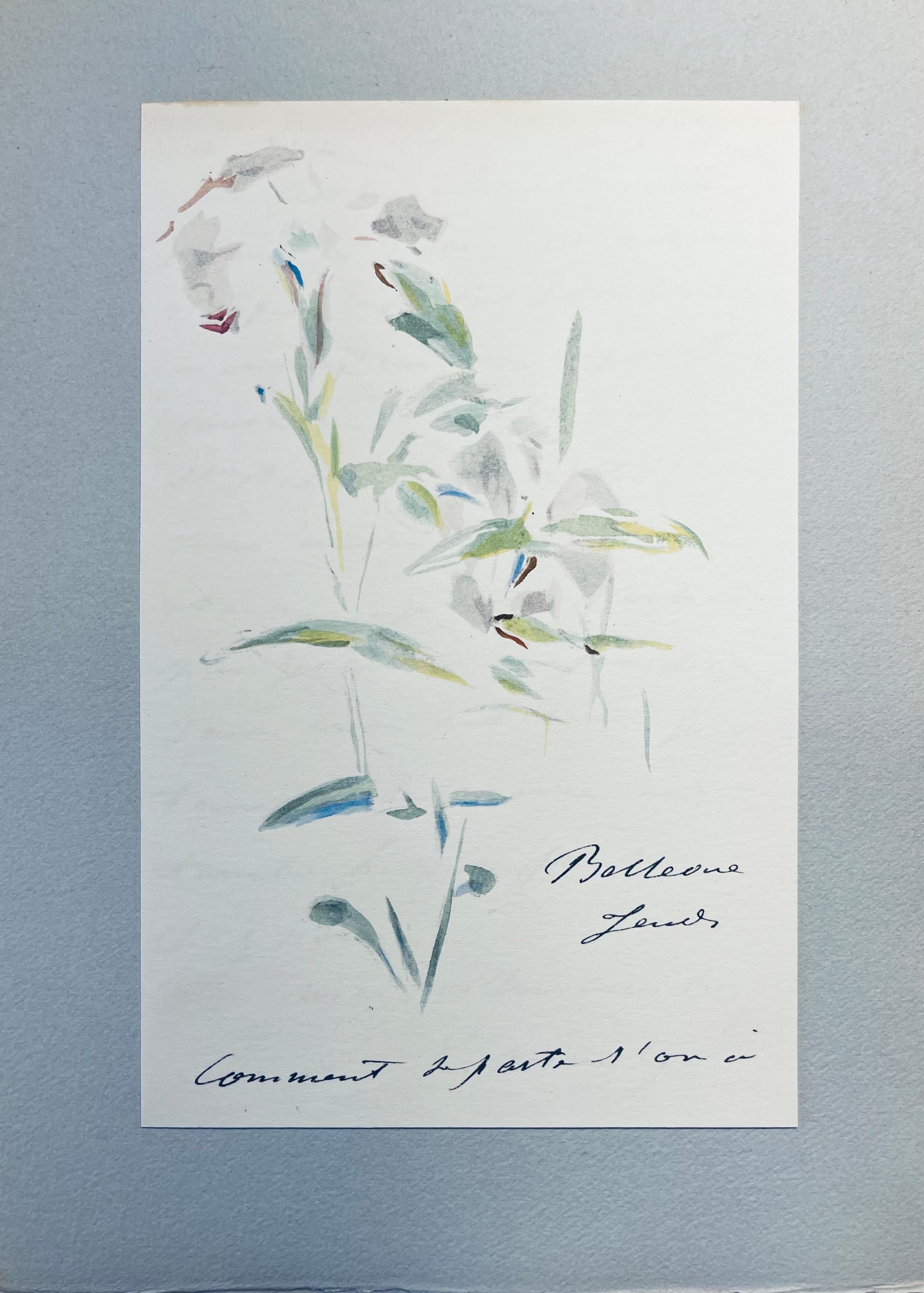 Manet, Composition, Édouard Manet, Letters with Aquarelles (after) For Sale 1