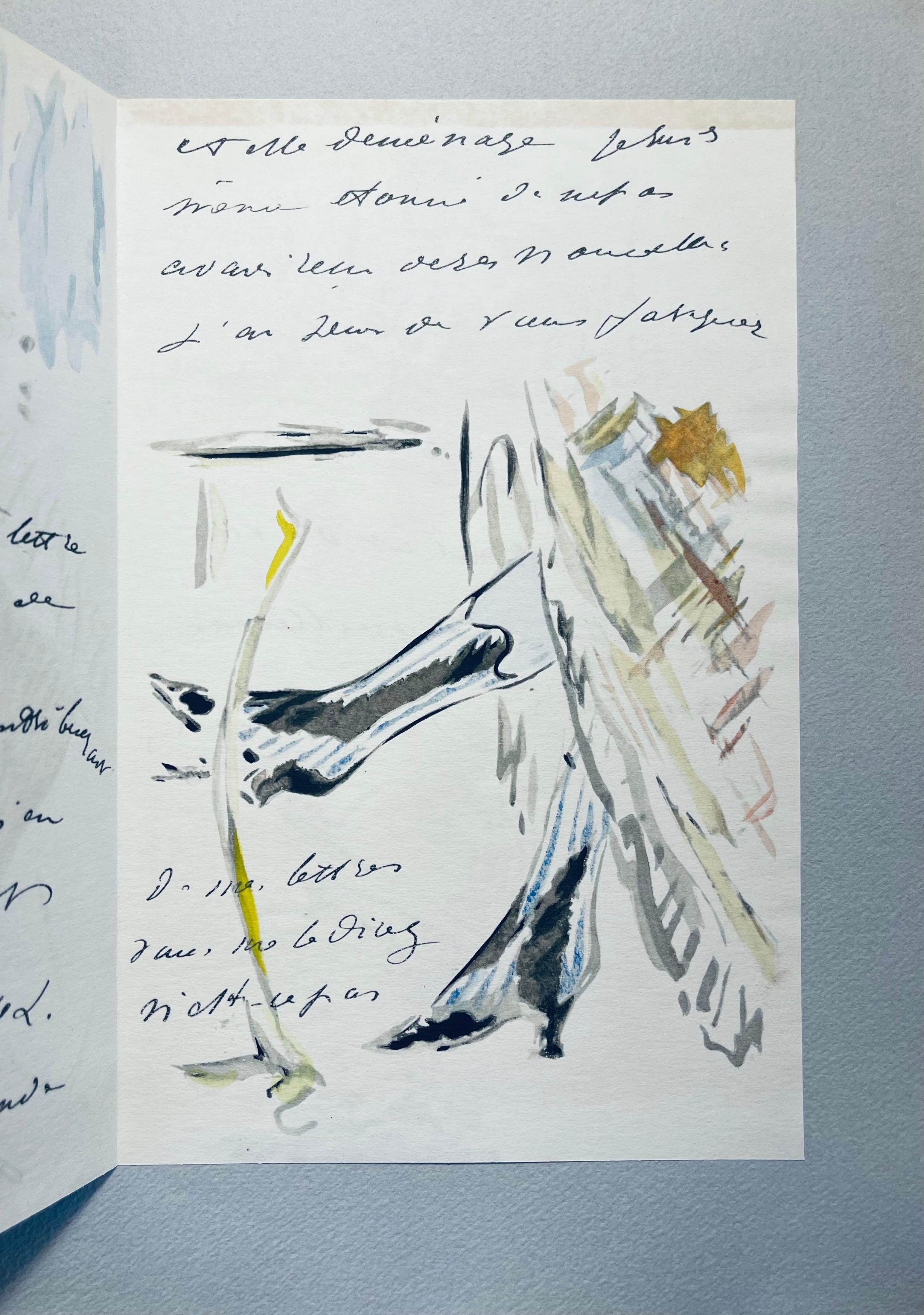 Manet, Composition, Édouard Manet, Letters with Aquarelles (after) For Sale 1