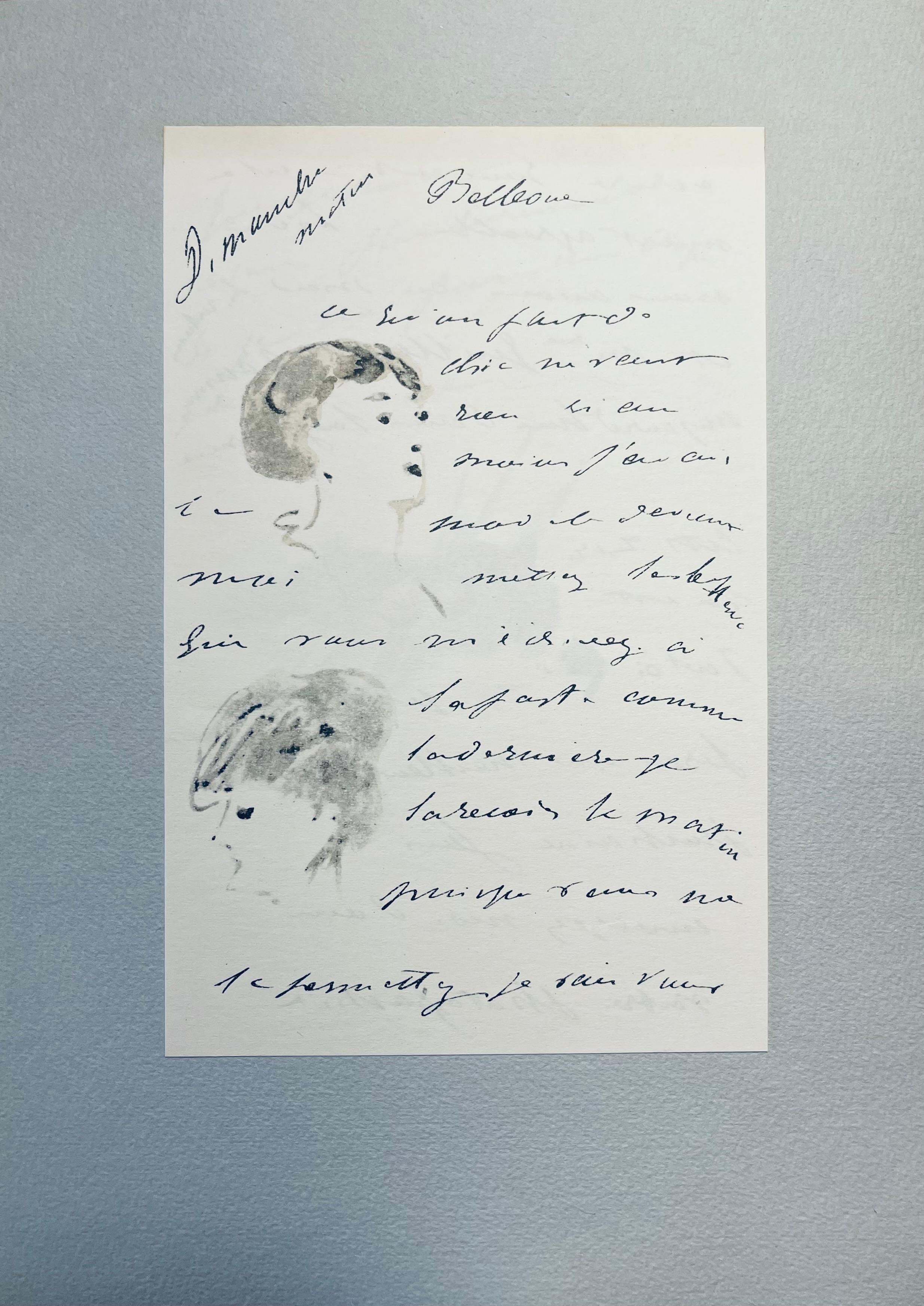 Manet, Composición, Édouard Manet, Cartas con Aquarelas (después) en venta 2