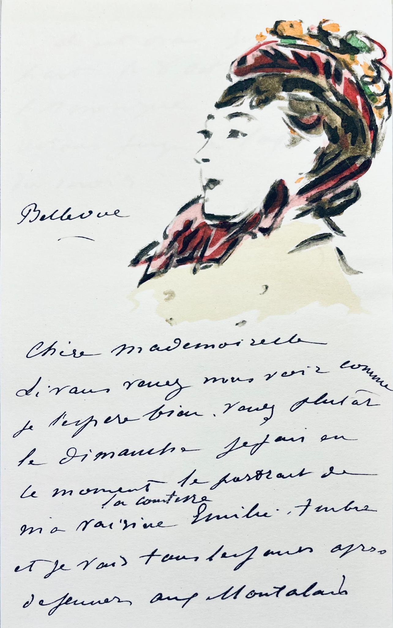 Manet, Composition, Édouard Manet, Letters with Aquarelles (after)