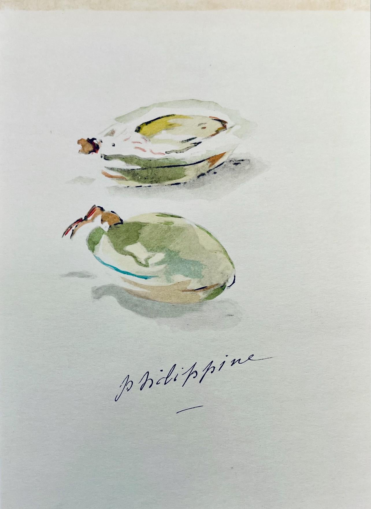 Edouard Manet Figurative Print - Manet, Composition, Édouard Manet, Letters with Aquarelles (after)