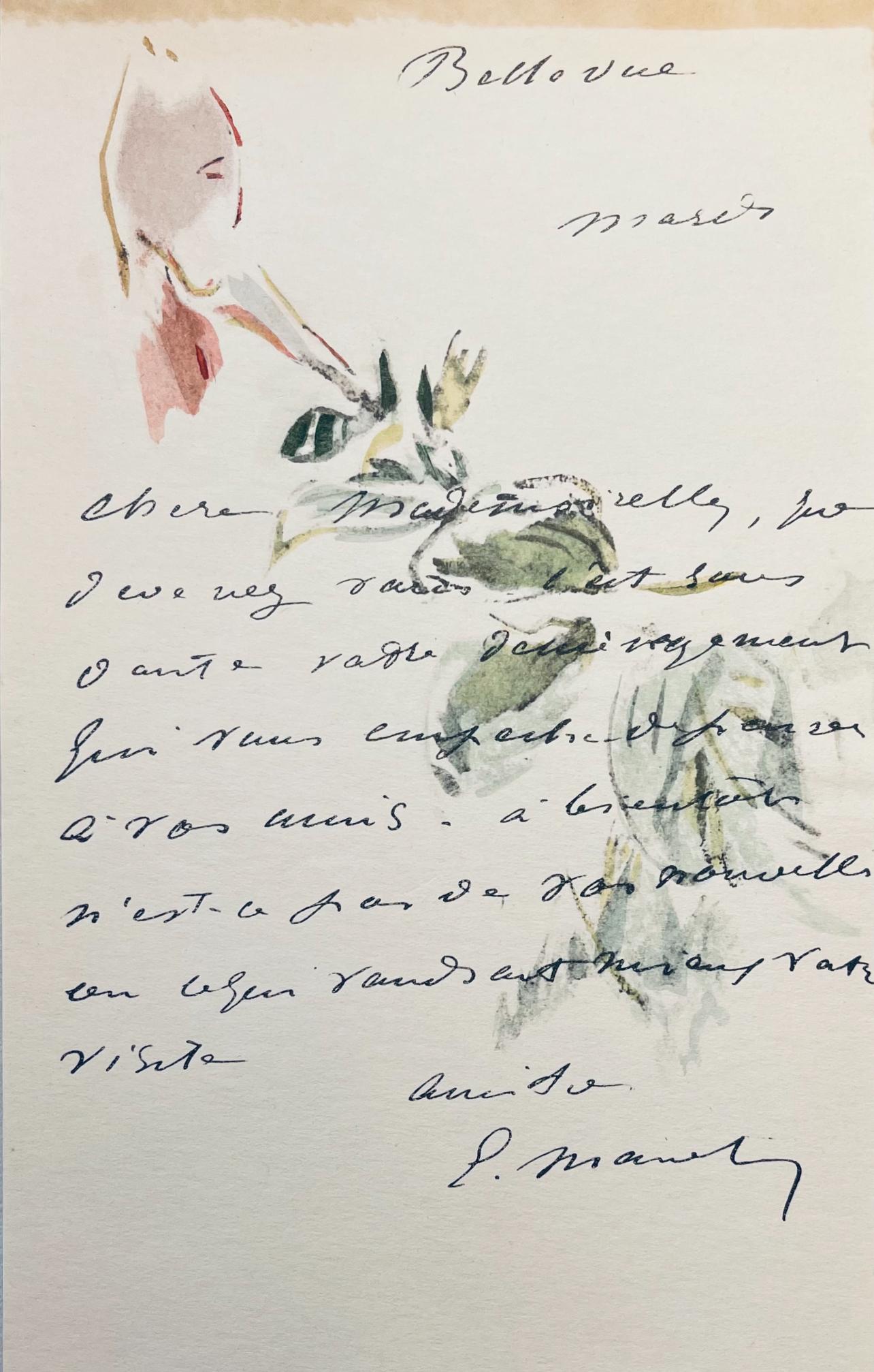 Manet, Composition, Édouard Manet, Letters with Aquarelles (after)