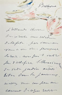 Manet, Composition, Édouard Manet, Lettres avec aquarelles (d'après)