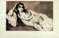 Odalisque - Gravure originale d'Edouard Manet - 1868 ca.