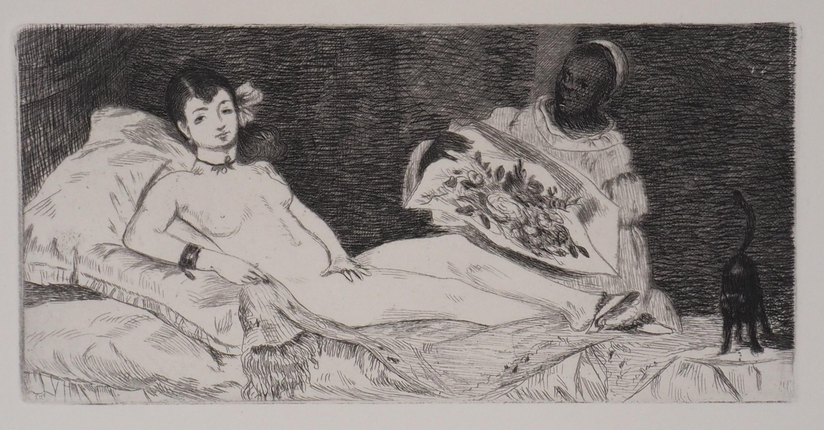 Edouard Manet Nude Print - Olympia - Origninal Etching - 1902