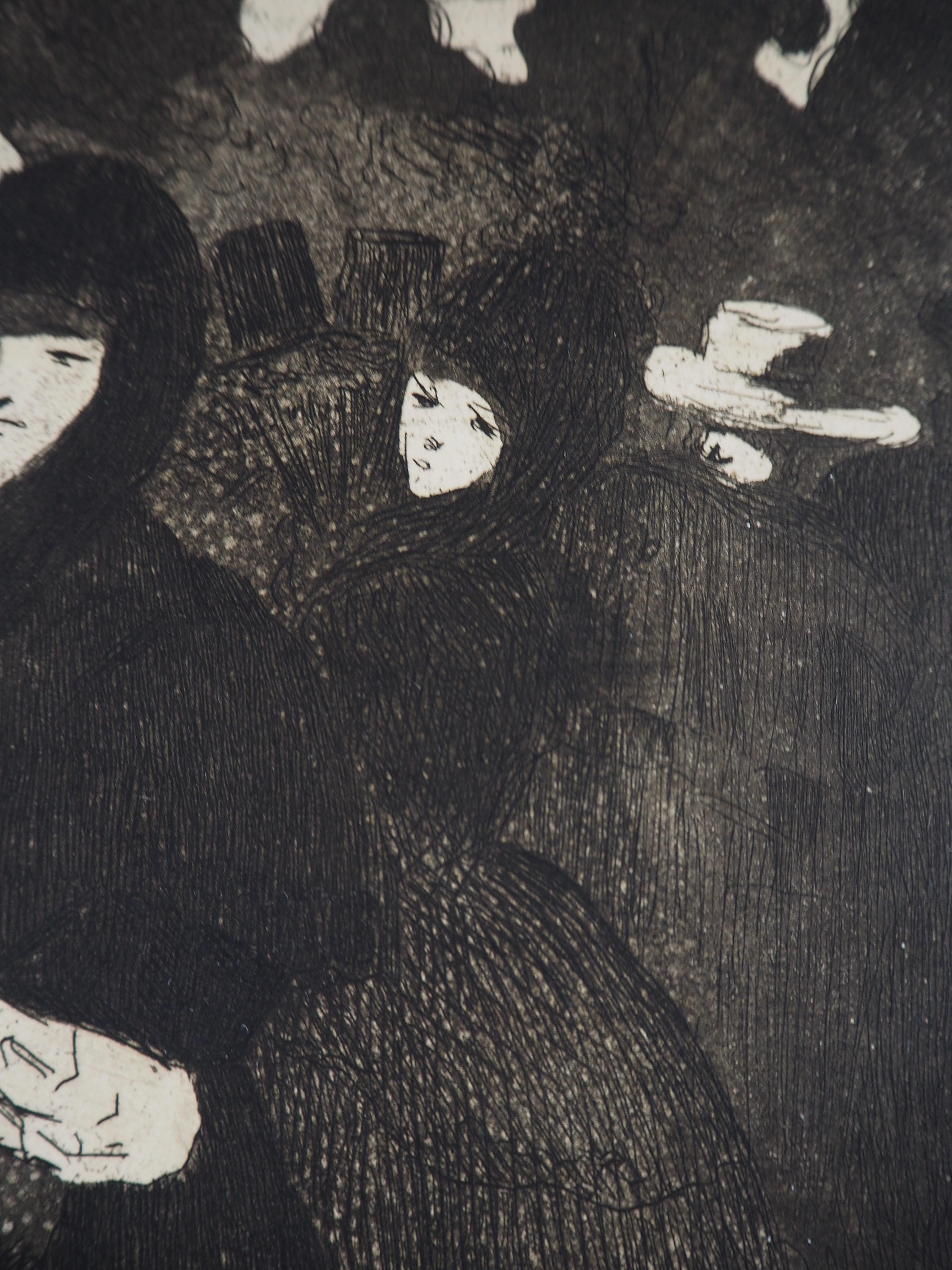 España : Mujeres en el Prado - Grabado original (Guerin #46 & Fisher #47) en venta 1