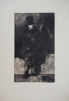 El bebedor de absenta - Grabado original (Guerin #9 Fisher #9)
