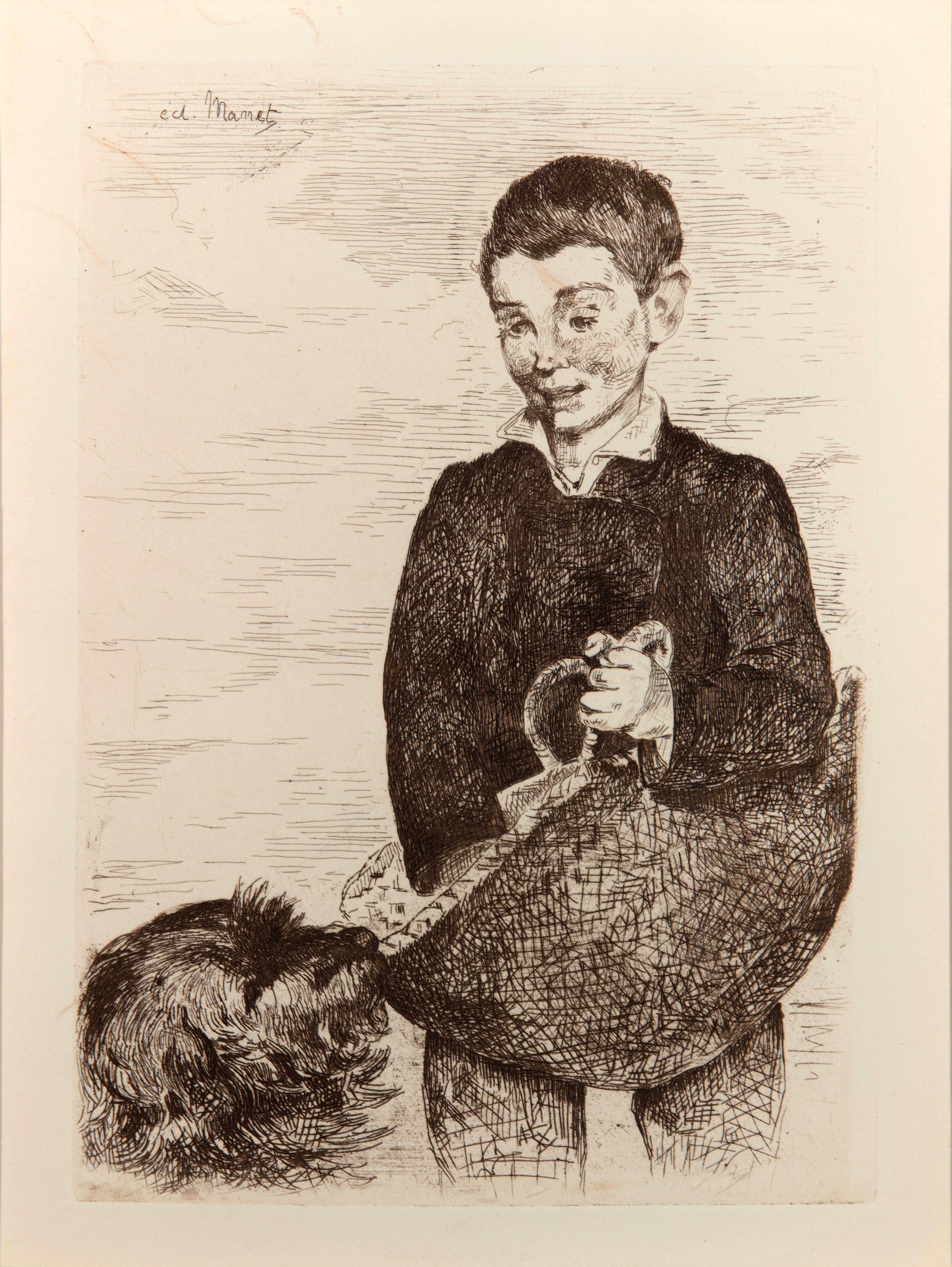 The Urchin (Le Gamin) -Second and Final State, Etching signed by Edouard Manet