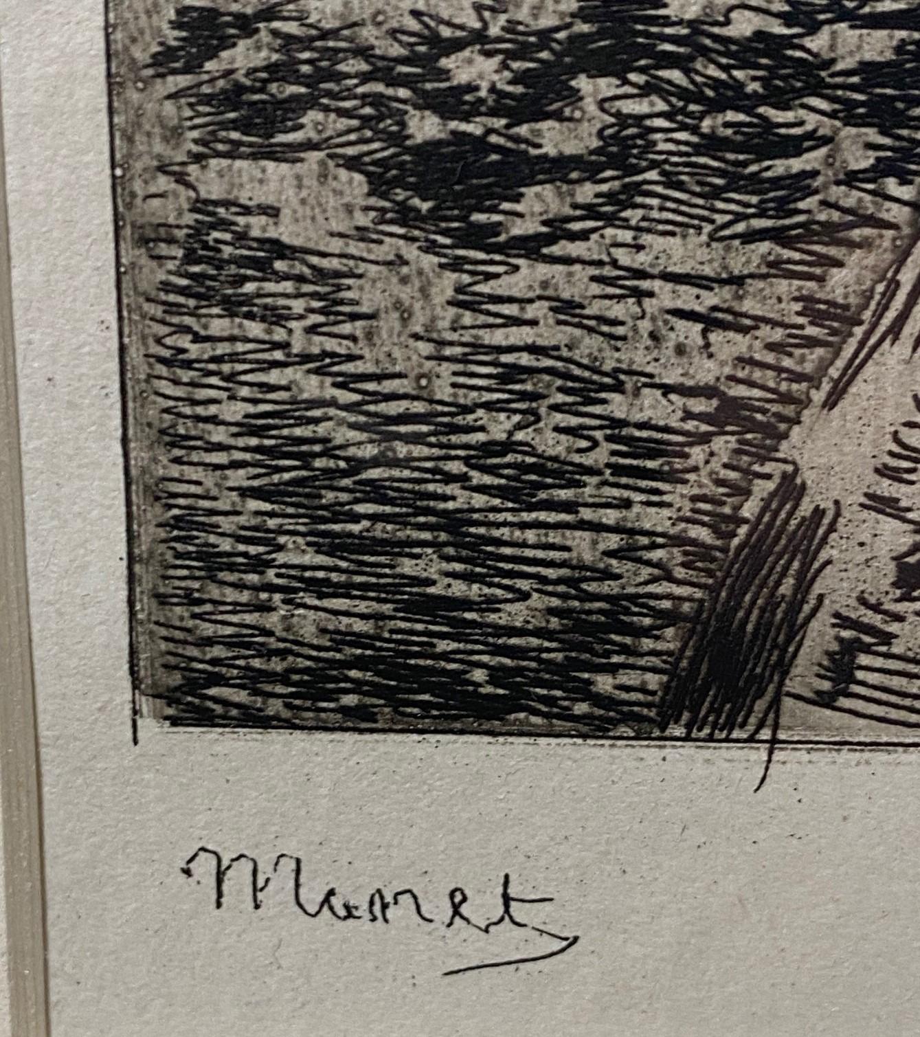 Édouard Manet Signierte Impressionistische Aquatinta Radierung Jeanne ''Frühling'', 1882 im Angebot 1
