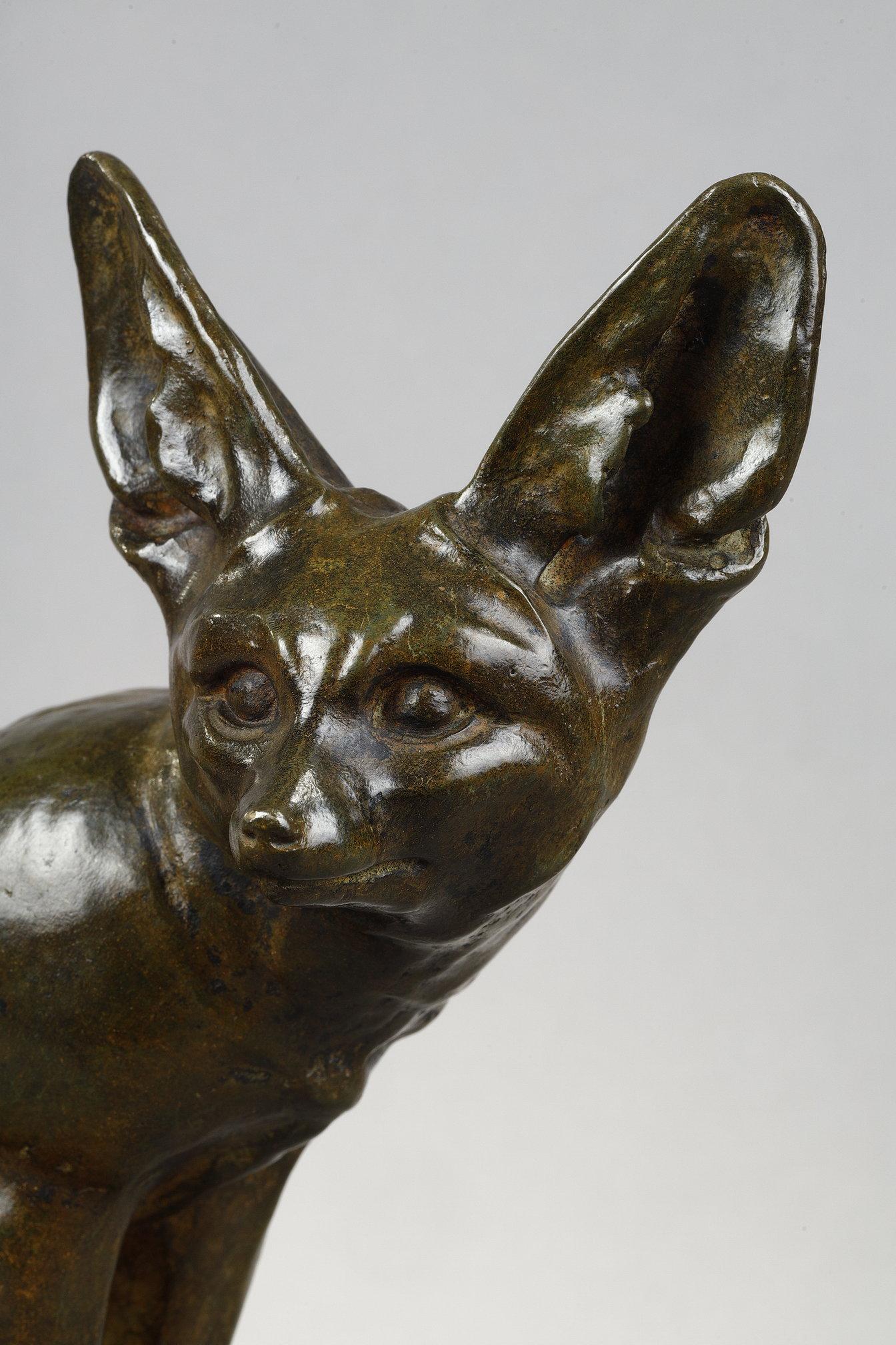 Fennec seduto - Sculpture di Edouard Marcel Sandoz