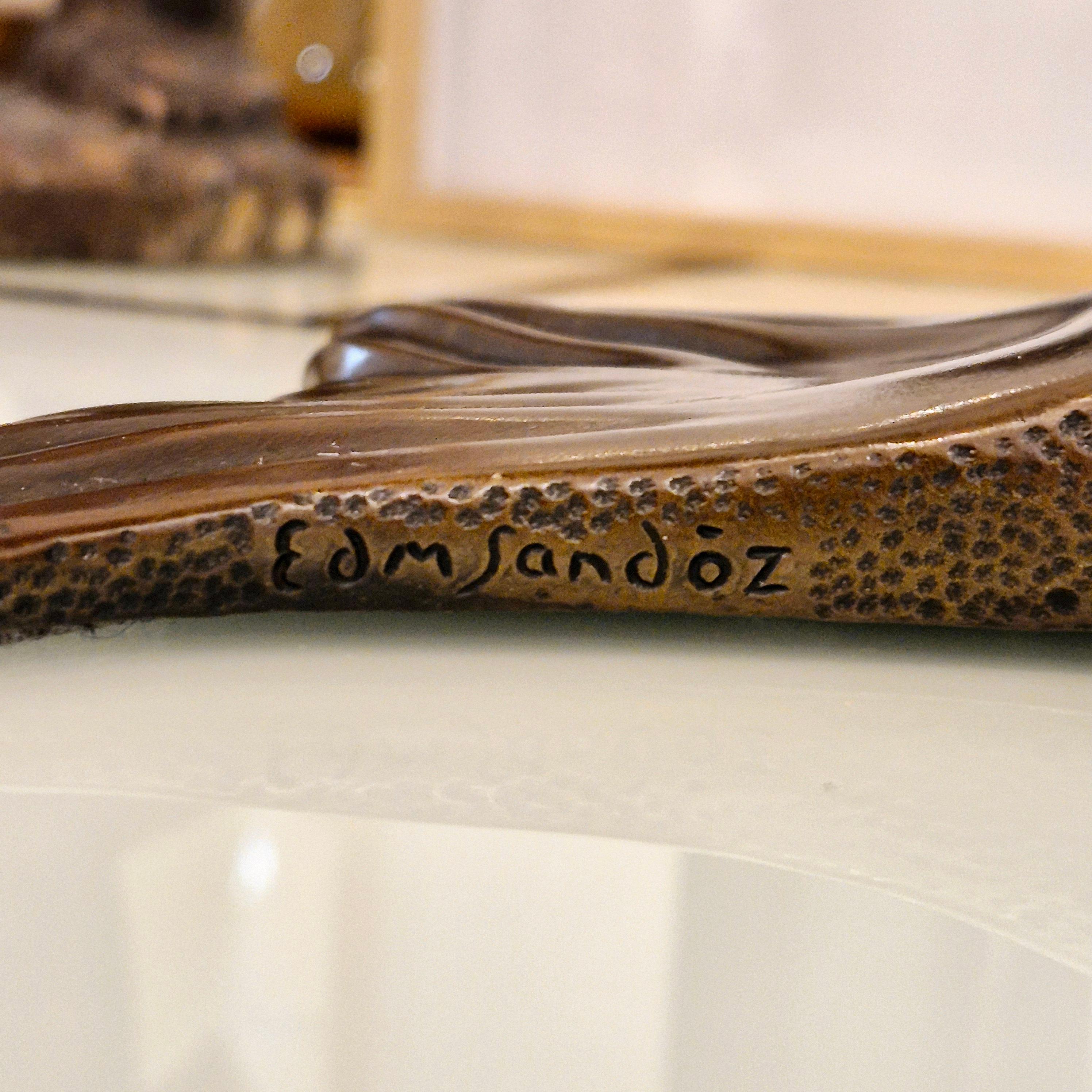 Bronzo Edouard Marcel Sandoz, carpa intrecciata, fonditori di Susse Frères, Circa 1920 in vendita