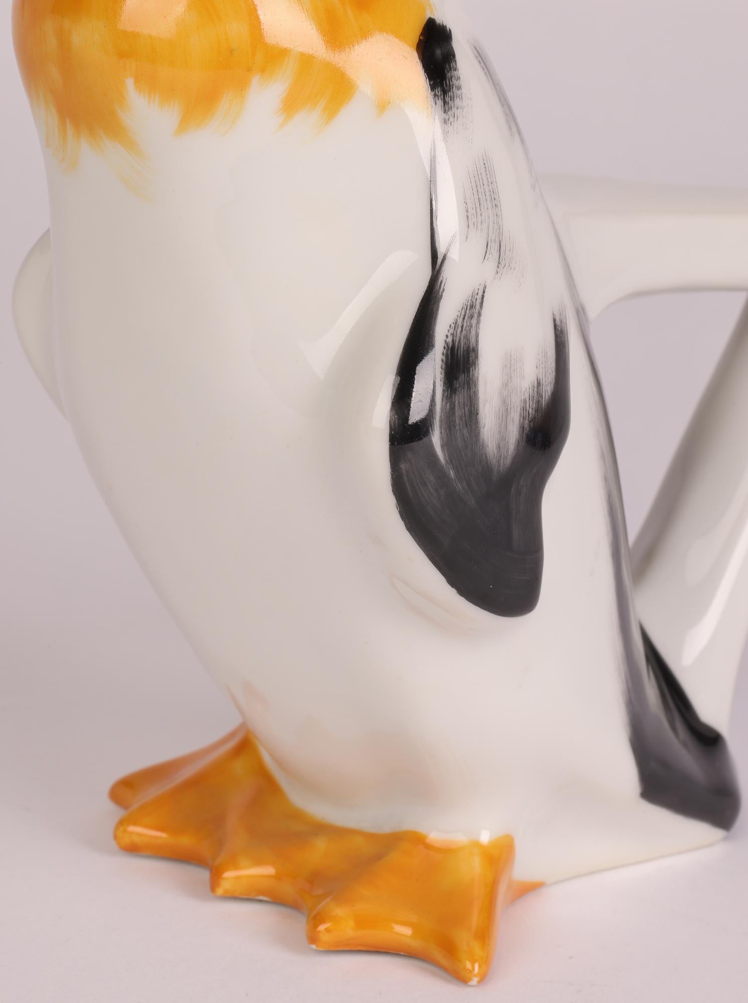 French Edouard-Marcel Sandoz for Theodore Havilland Limoges Art Deco Penguin Teapot   
