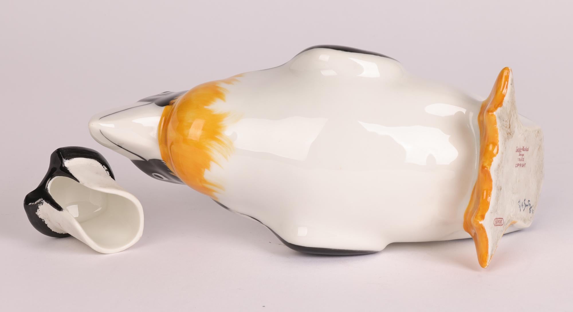 Edouard-Marcel Sandoz for Theodore Havilland Limoges Art Deco Penguin Teapot    2