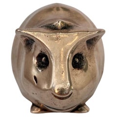 Vintage Edouard Marcel Sandoz ; "Guinea pig", silver plated bronze sculpture c.1930 
