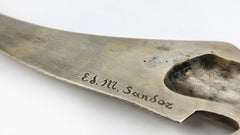 Édouard Marcel Sandoz letter opener of a silver-plated fish