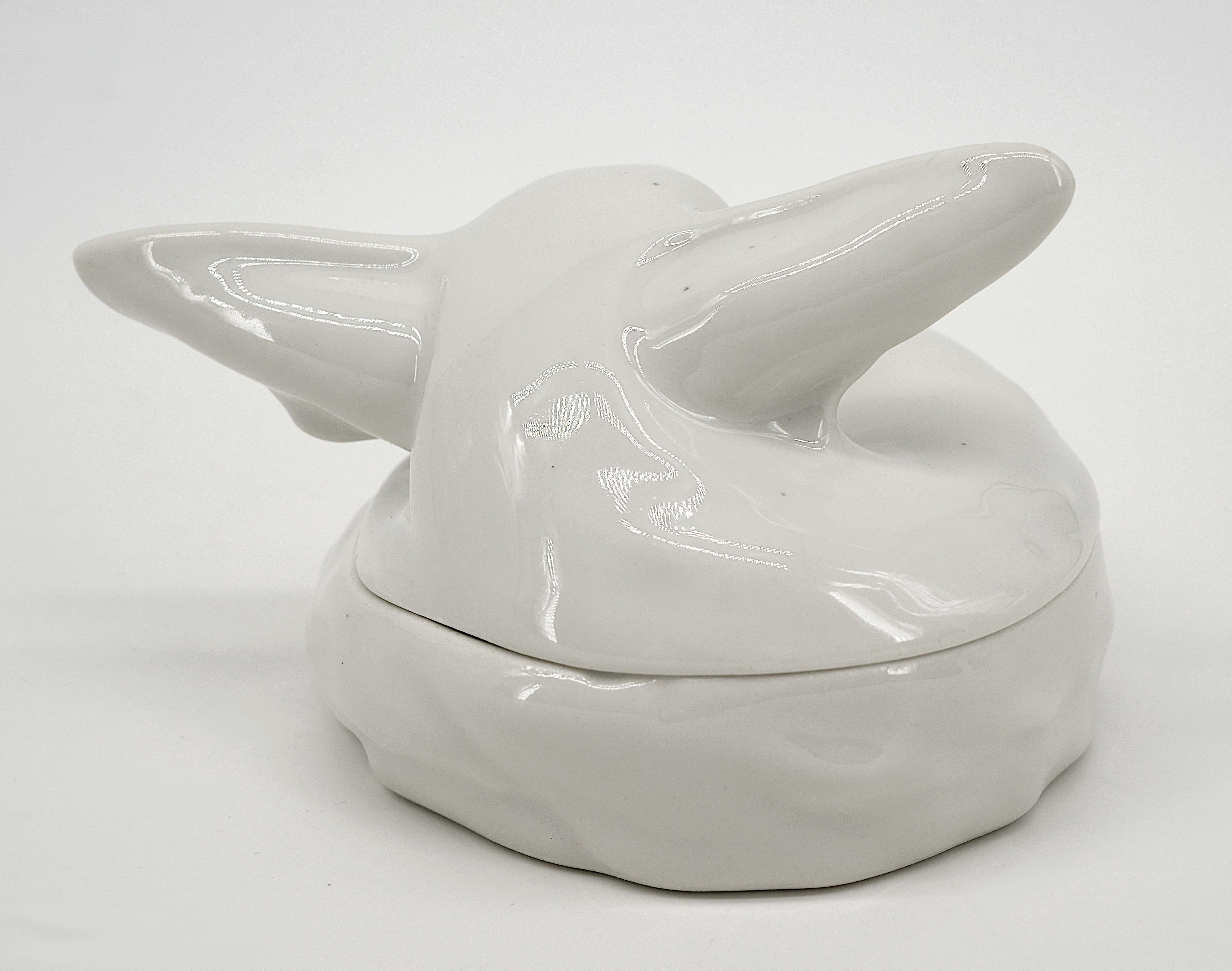 Bombonera de porcelana Edouard Marcel Sandoz, 1921 en Excelente estado para la venta en Saint-Amans-des-Cots, FR