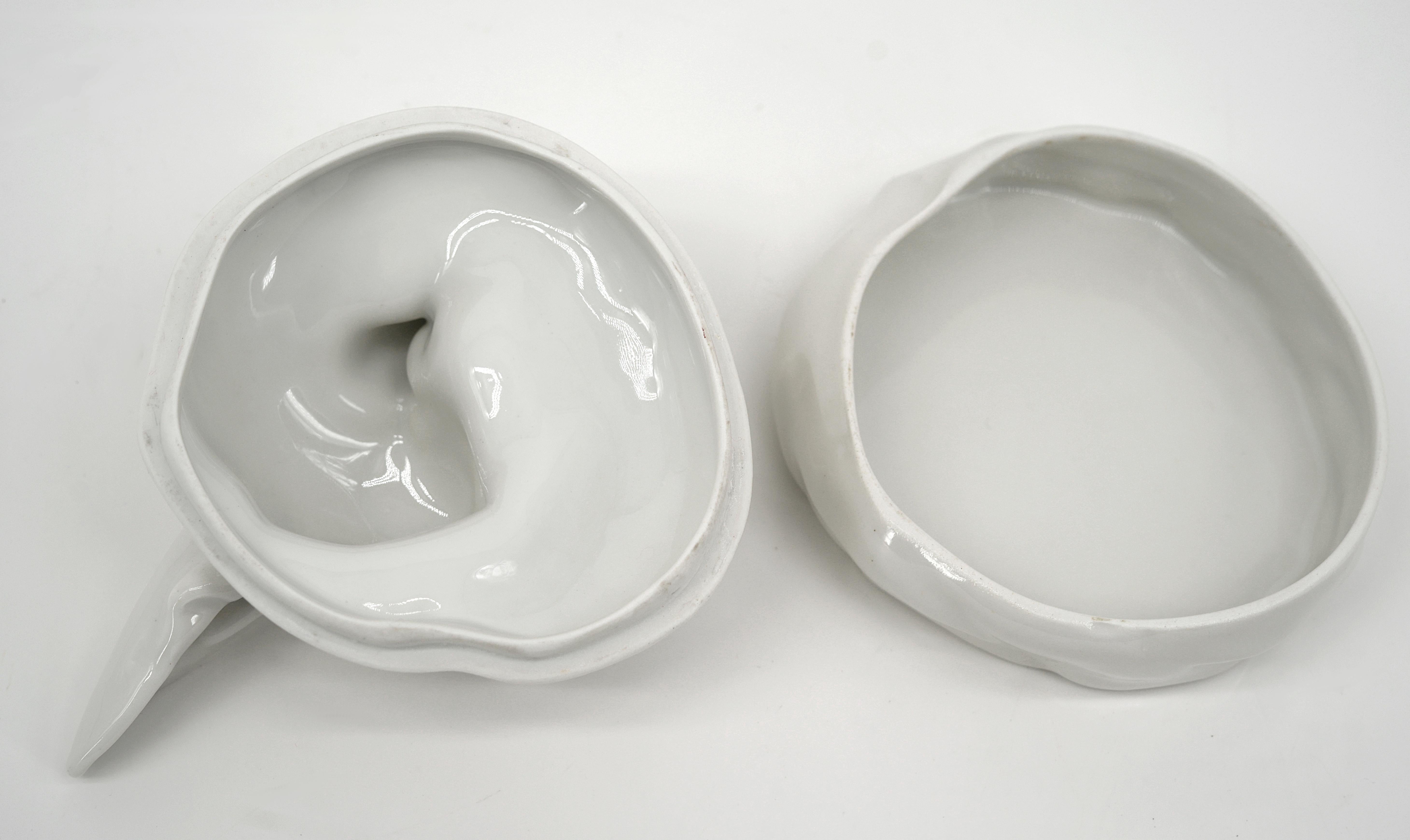 Bombonera de porcelana Edouard Marcel Sandoz, 1921 principios del siglo XX en venta