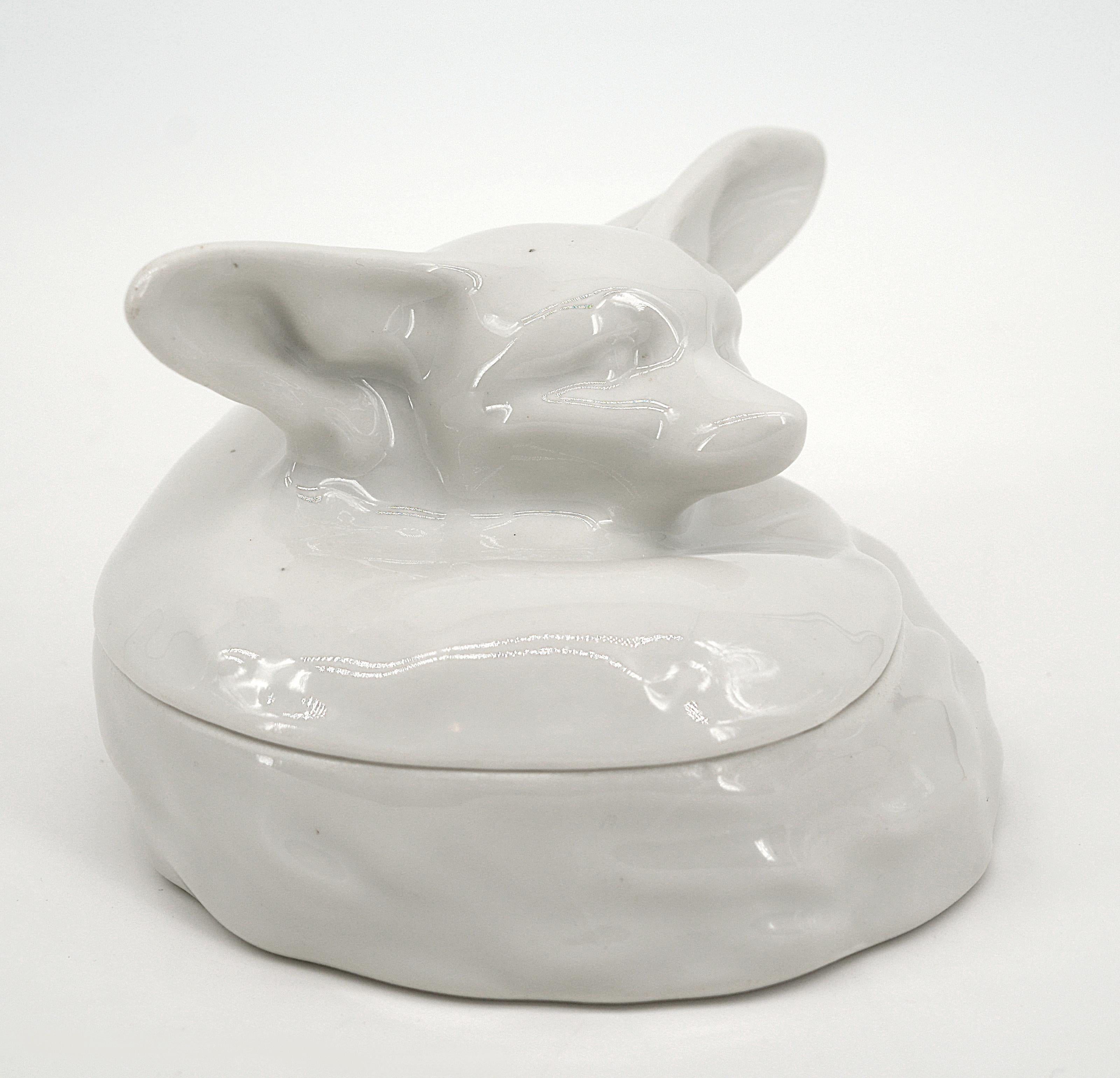 Bombonera de porcelana Edouard Marcel Sandoz, 1921 en venta 1