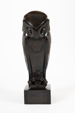 Hibou, Owl, Sculpture, Art Deco, Sculpture, Modern Art, Bronze, Animal, Cast