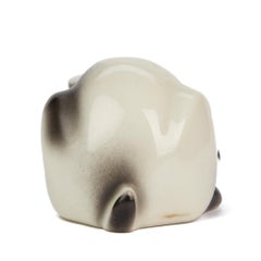 Edouard Marcel Sandoz Figure de lapin couché en porcelaine de Langenthal:: 1948