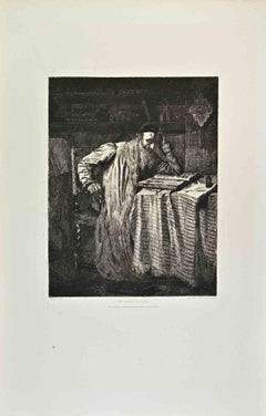 Un Philosophe – Radierung von Edouard Moyse – 1870er Jahre