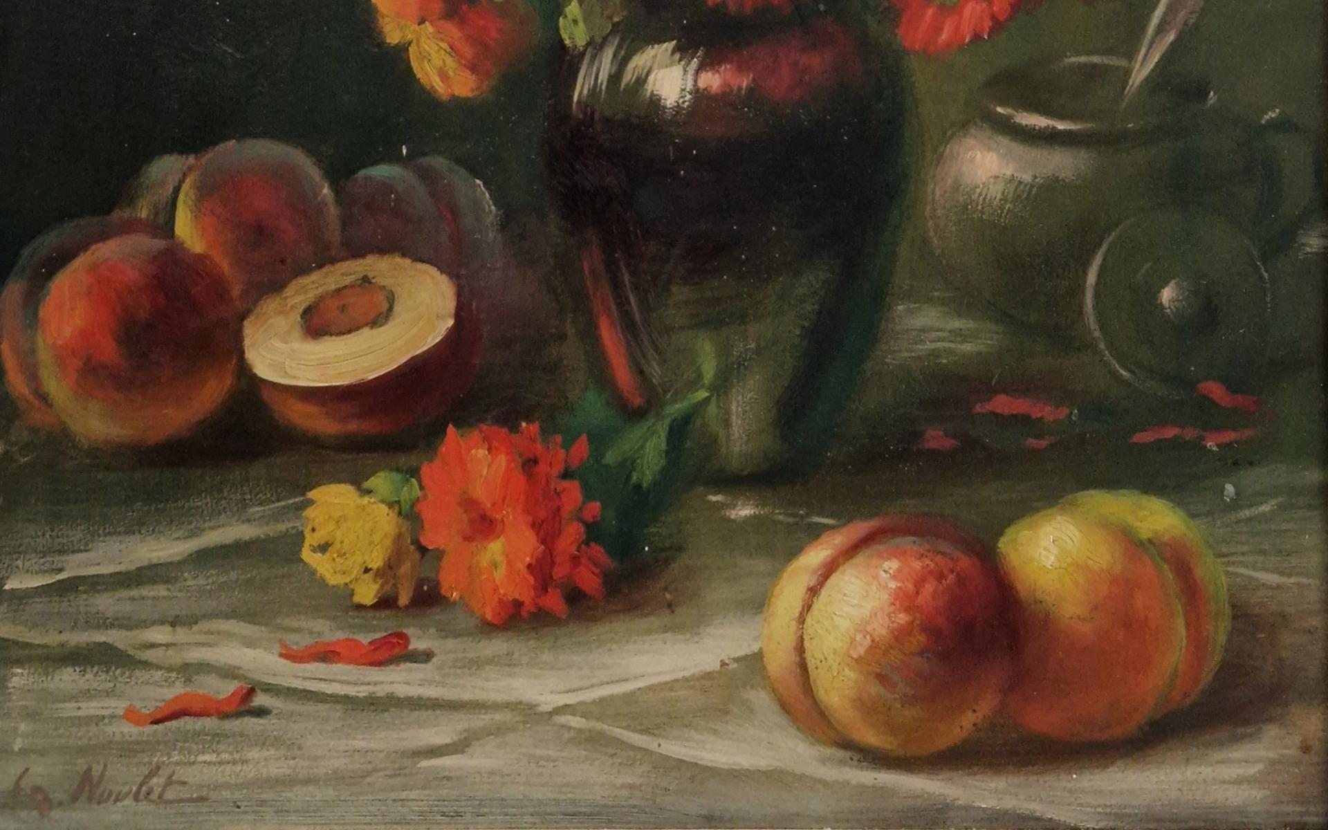Conditio: Insgesamt sehr gut Condits. Diese farbenfrohe Blumenkomposition auf Leinwand wird mit einem Originalrahmen aus dem frühen 20. Jahrhundert angeboten. 

Ergebnisse für diesen Künstler: 3000 - 5000 EUR. Ergebnis : 12 500EUR
Juif devant le mur