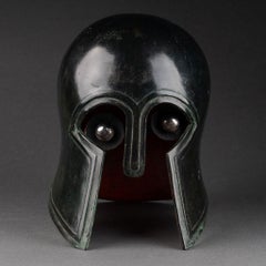 Edouard Pastor (1932-2007): Bronze of a Greek Spartan warrior helmet