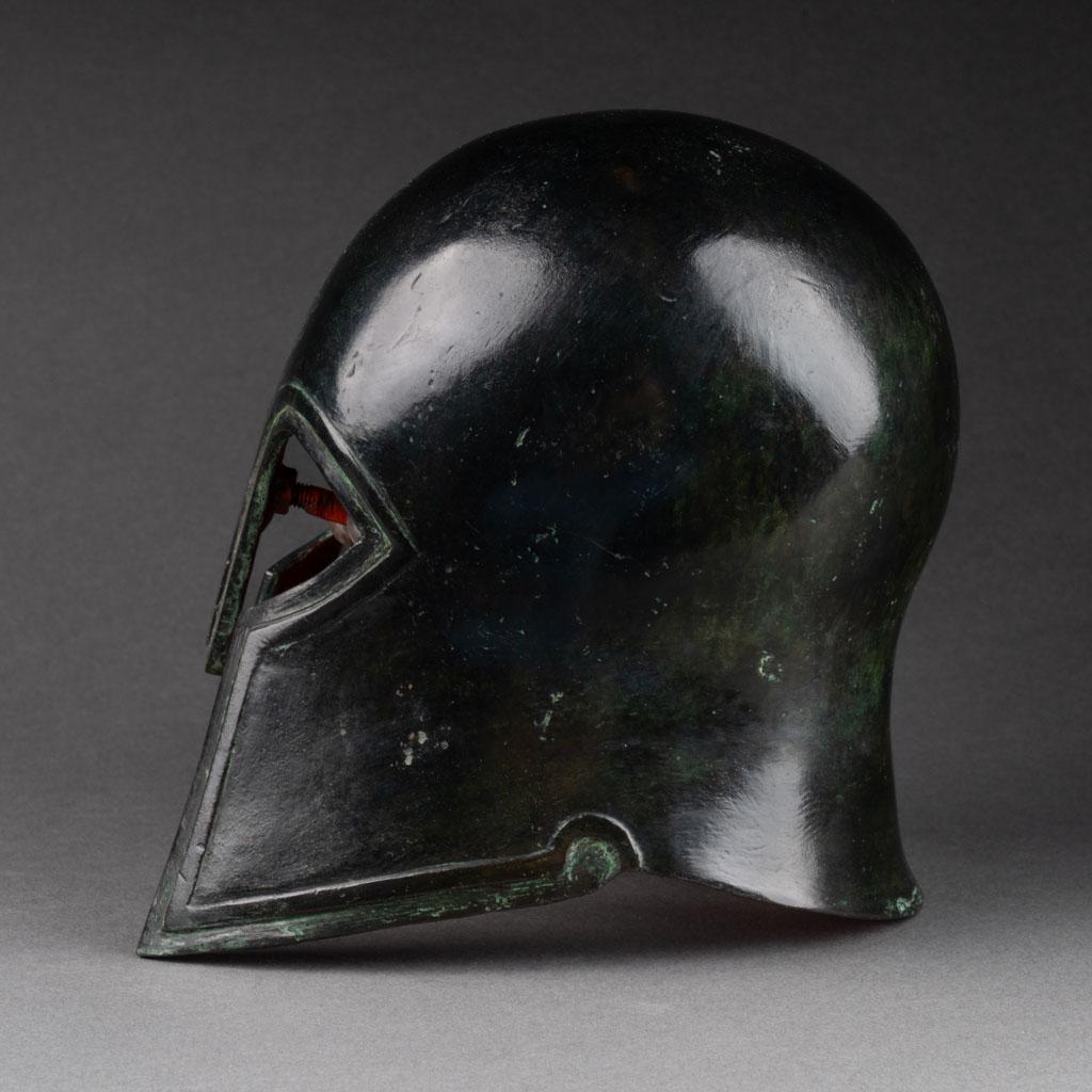 Contemporary Edouard Pastor (1932-2007): Bronze of a Greek Spartan warrior helmet