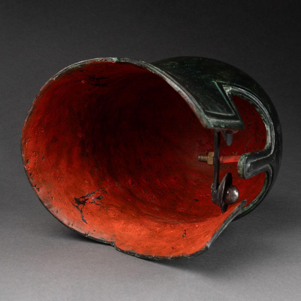 Edouard Pastor (1932-2007): Bronze of a Greek Spartan warrior helmet 1