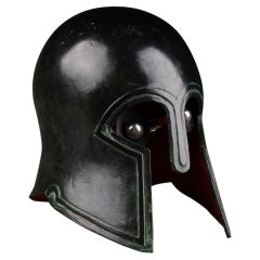 Edouard Pastor (1932-2007): Bronze of a Greek Spartan warrior helmet