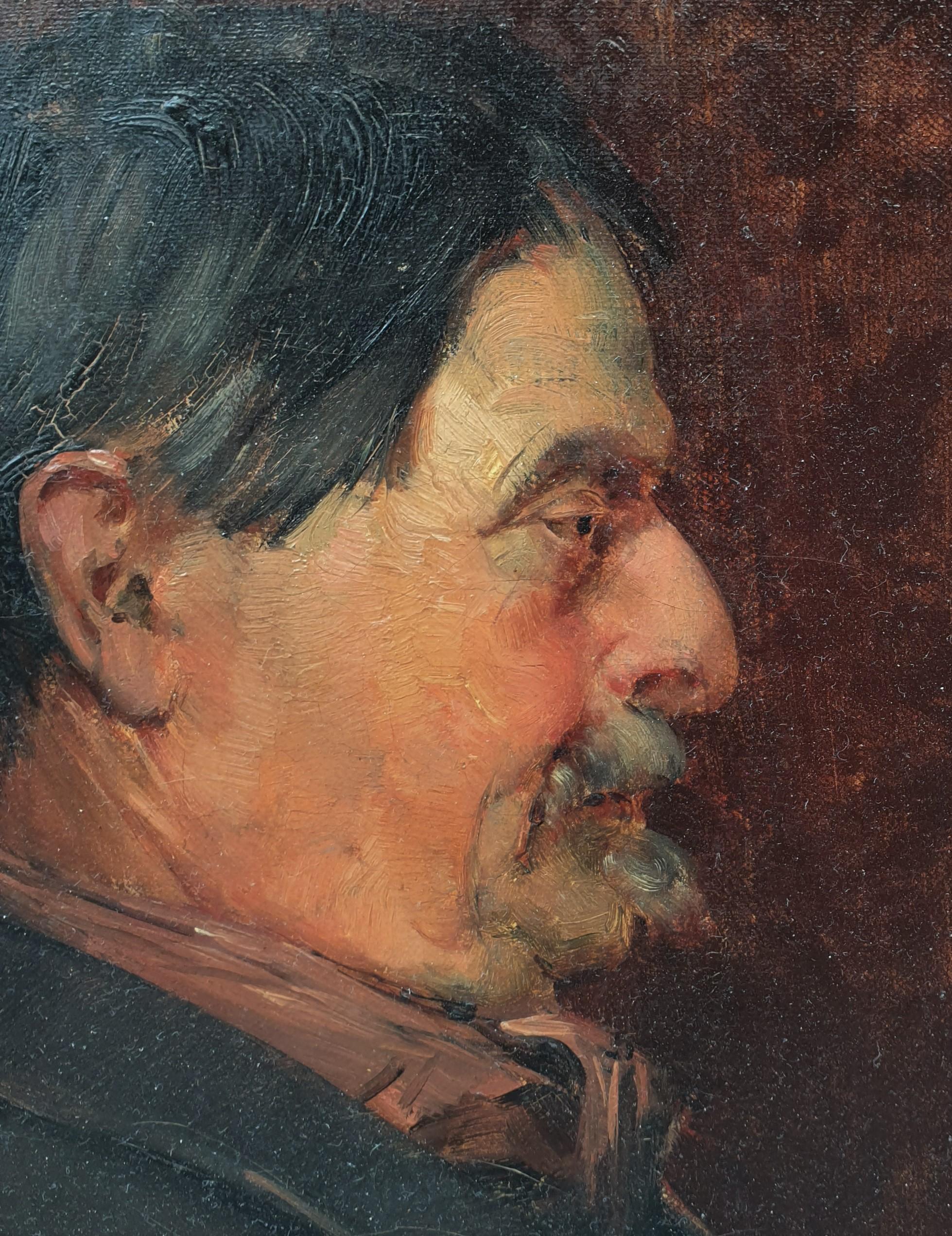 Edouard PAUPION Digione, 1854 - Orchamps (Giura), 1912 Olio su tela 32,5 x 25 cm (44 x 36 cm con la cornice) Firmato e datato in basso a sinistra 