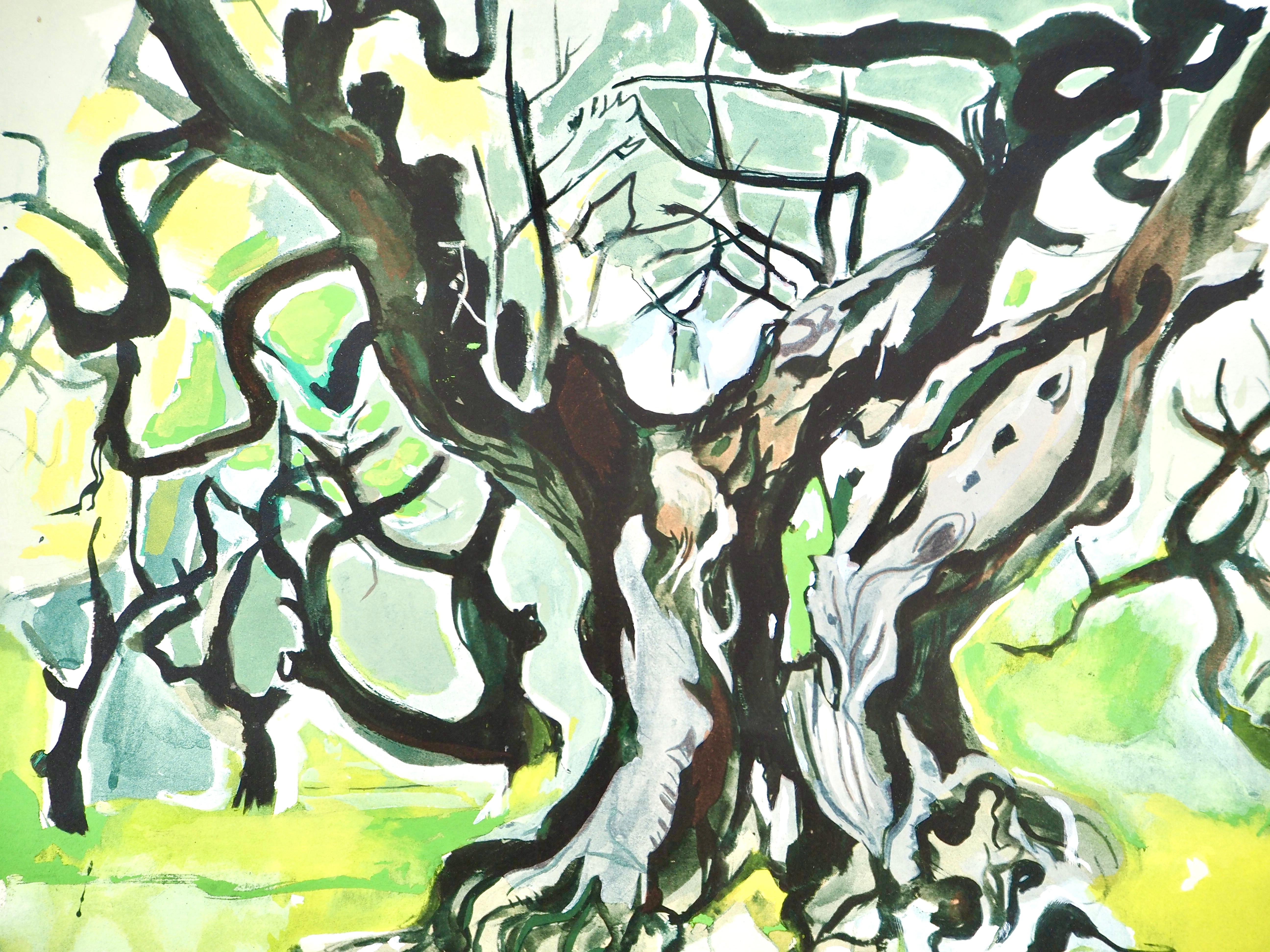 Composition, Arbres et Voiles, Édouard Pignon - Print by Edouard Pignon