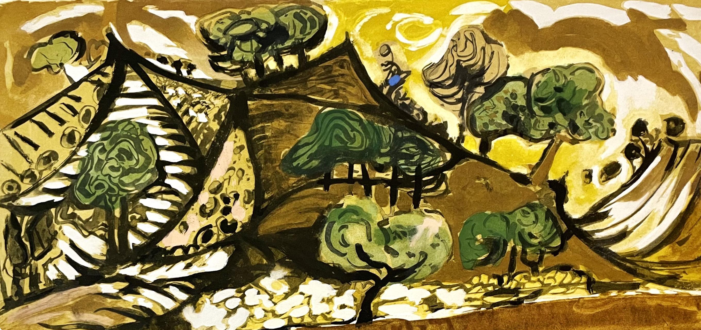 Komposition, Arbres et Voiles, Édouard Pignon (Moderne), Print, von Edouard Pignon