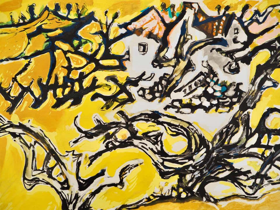 Composition, Arbres et Voiles, Édouard Pignon