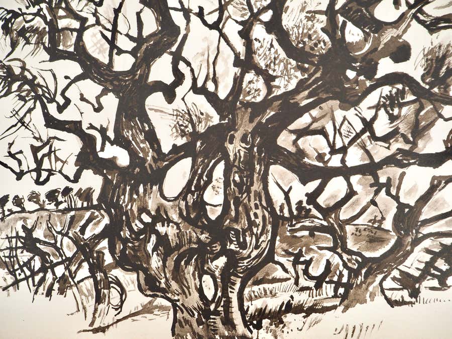 Composition, Arbres et Voiles, Édouard Pignon