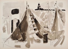 Composition, Arbres et Voiles, Édouard Pignon