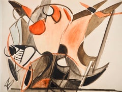 Composition, Arbres et Voiles, Édouard Pignon