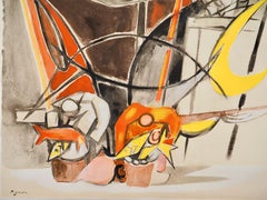 Composition, Arbres et Voiles, Édouard Pignon
