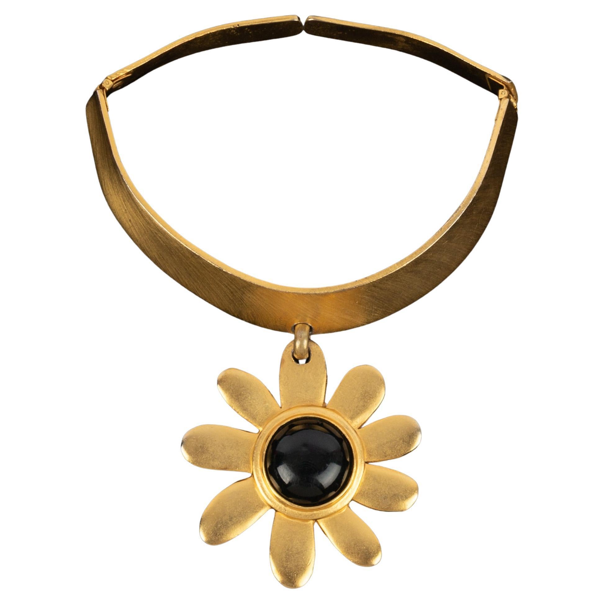 Edouard Rambaud flower necklace For Sale