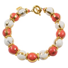Edouard Rambaud Collar de perlas de cerámica bicolor París