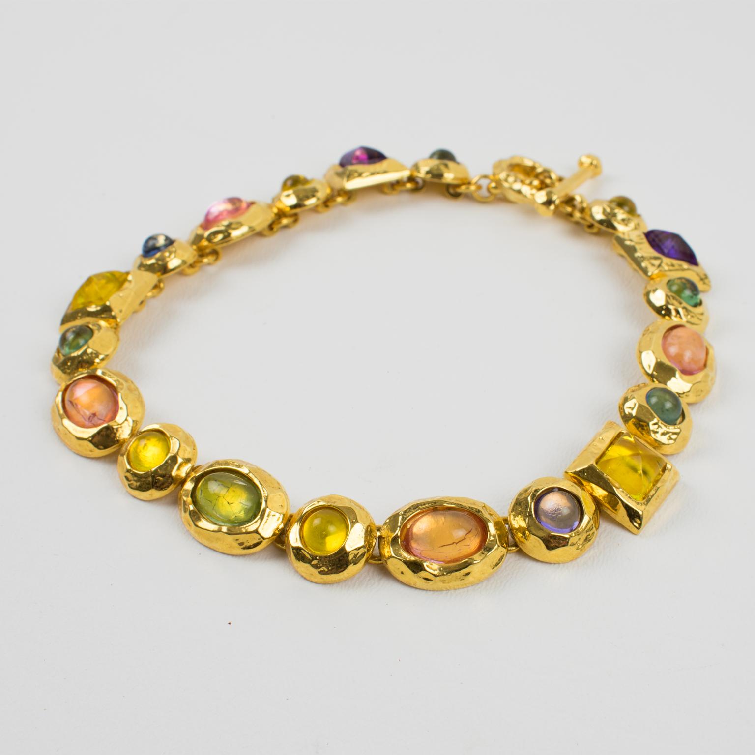 Women's or Men's Edouard Rambaud Paris Massive Jeweled Choker Necklace