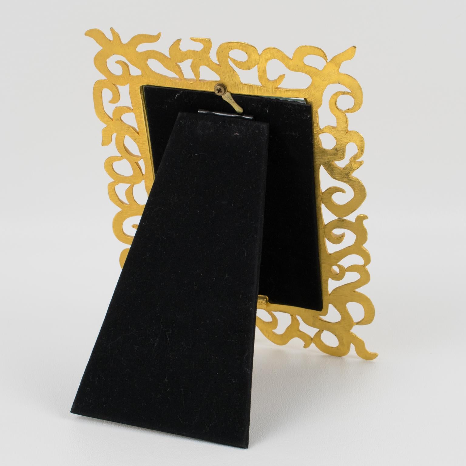 Edouard Rambaud París Marco de metal dorado ornamentado, hacia 1990 en Excelente estado para la venta en Atlanta, GA